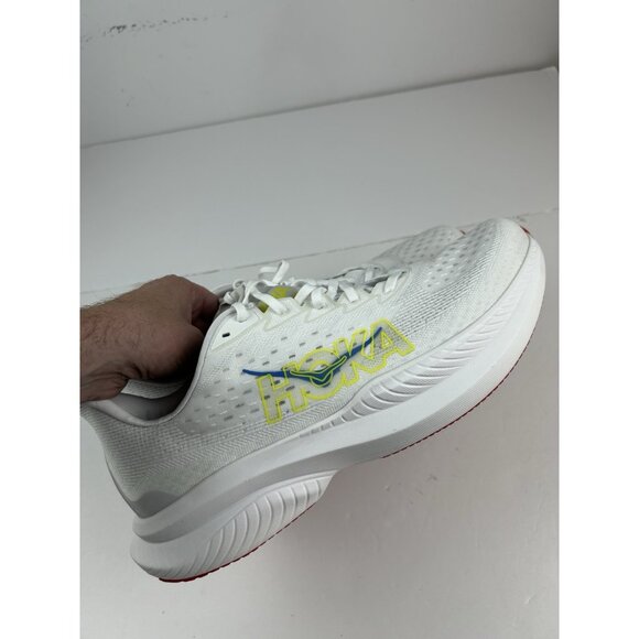 Hoka One One Mach 6 Running Shoes Size 14 D White Yellow 1147790 / WNCL - Picture 9 of 12